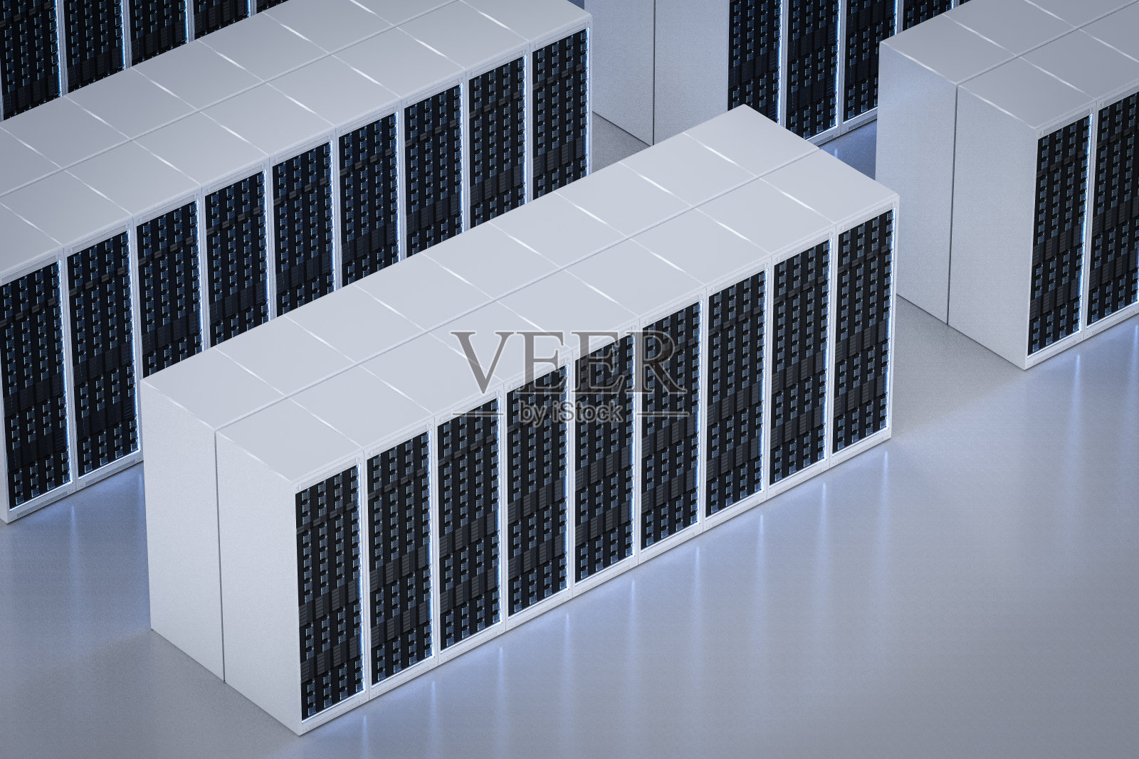 有服务器塔的服务器室照片摄影图片