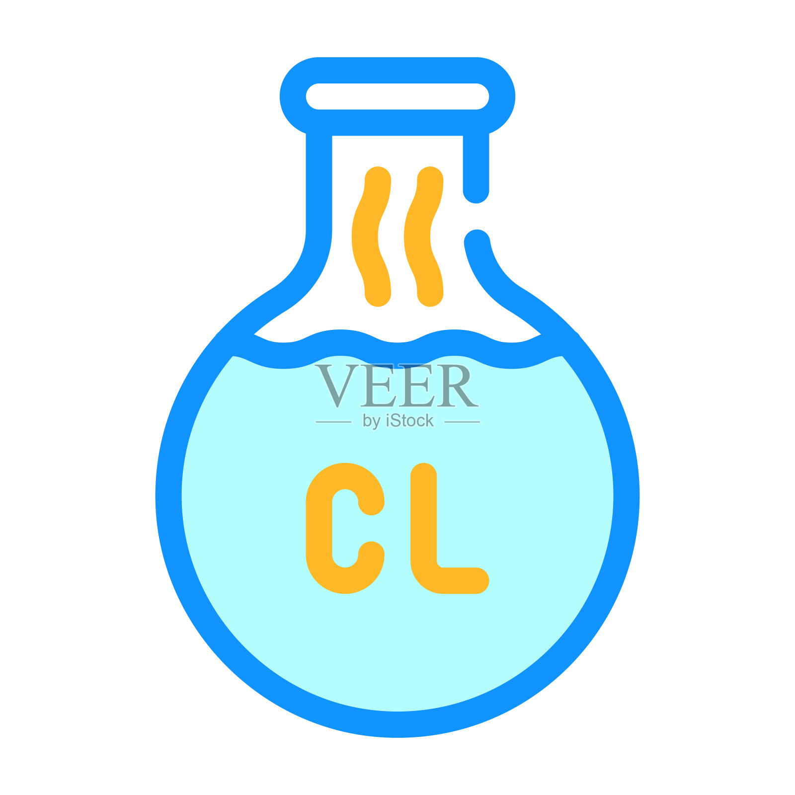 氯瓶颜色图标矢量插图插画图片素材