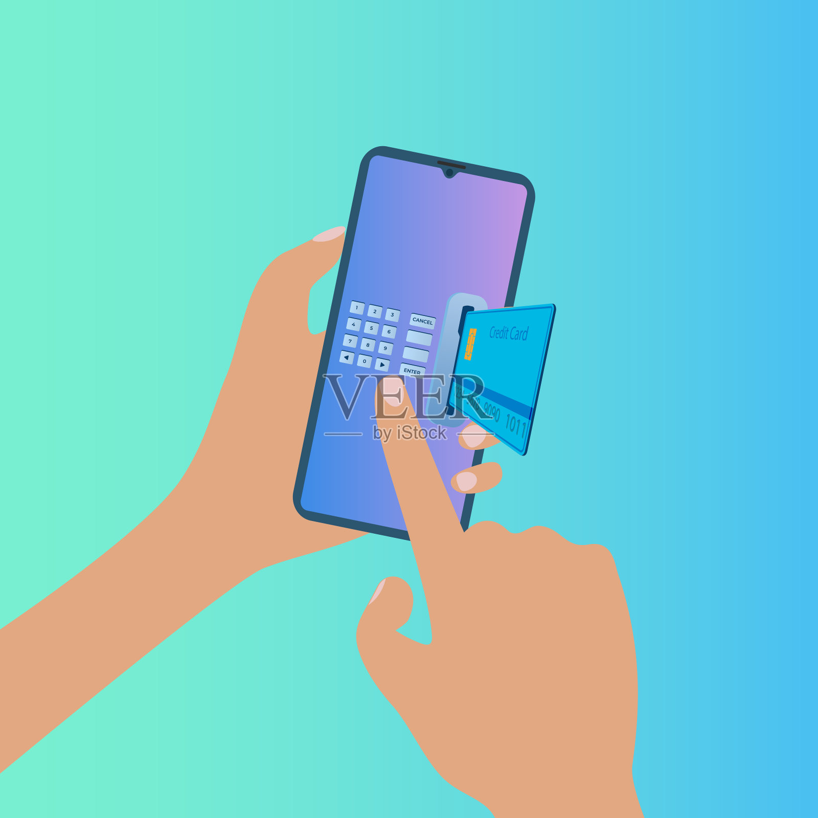 在线支付插画图片素材