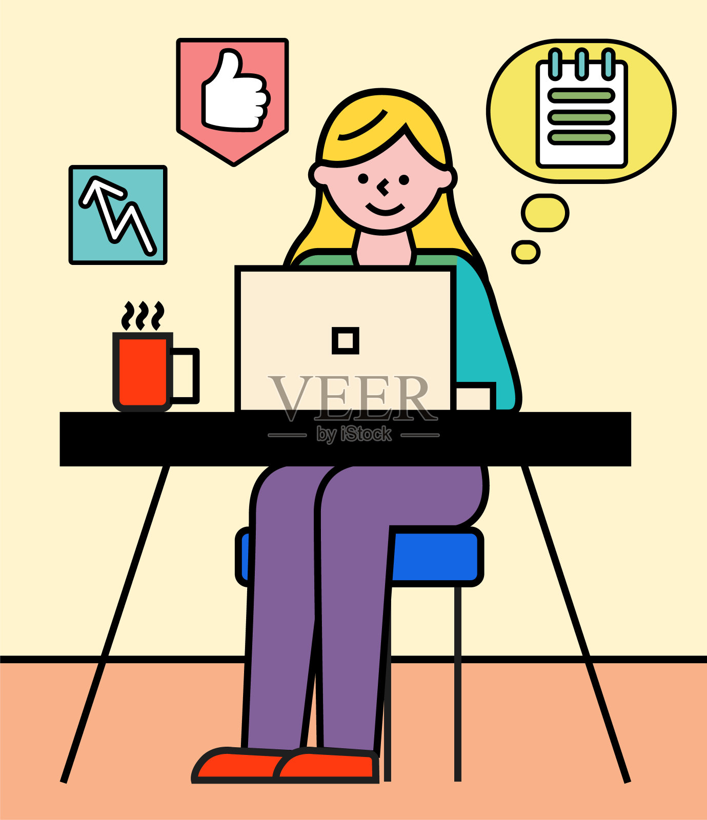 员工与业务咨询向量插画图片素材