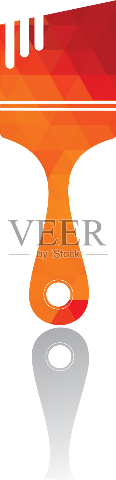 油漆刷标志插画图片素材