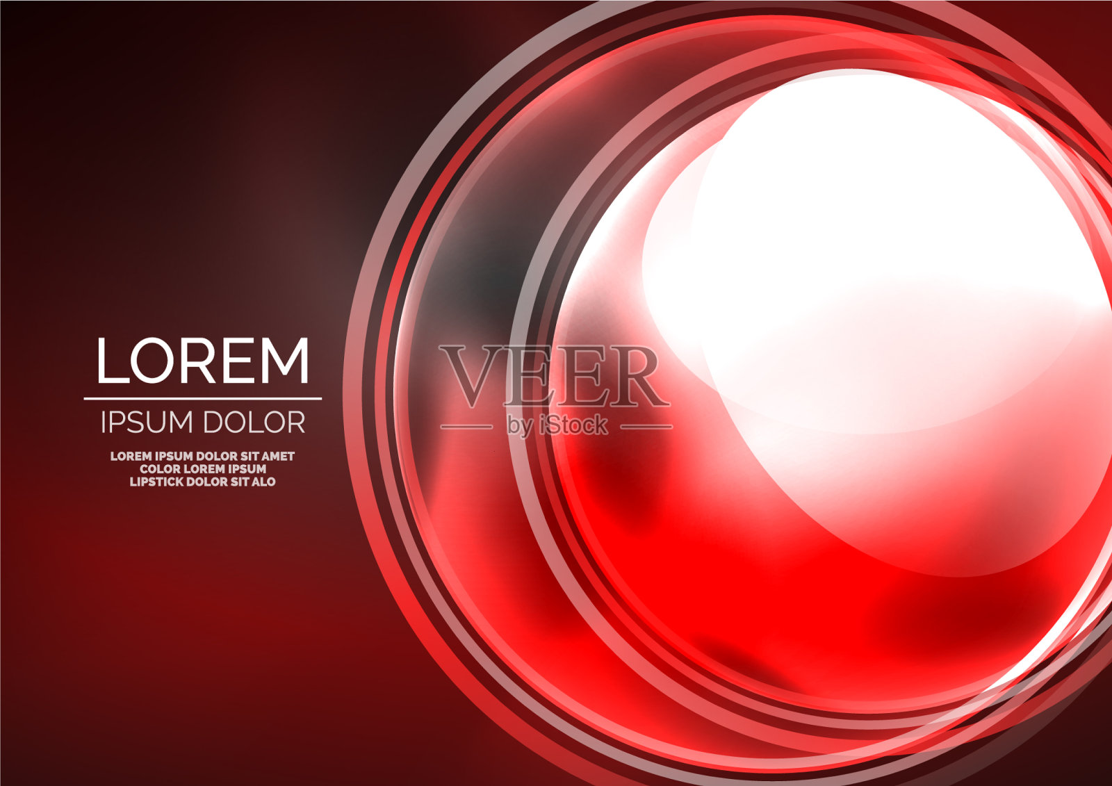 发光的霓虹灯，闪亮的透明气泡玻璃插画图片素材