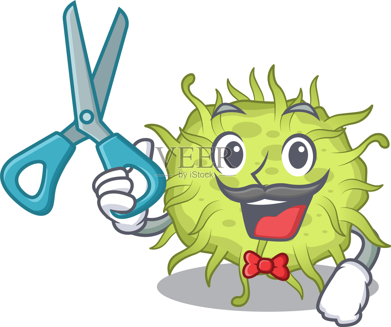 运动细菌球菌卡通人物设计设计元素图片