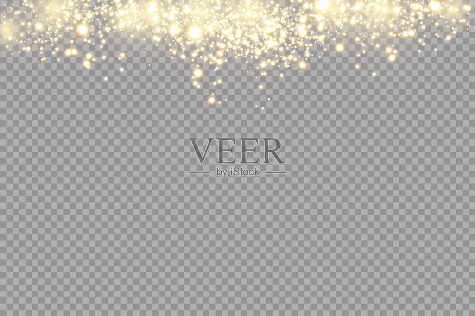 金光闪闪的特殊灯光效果插画图片素材