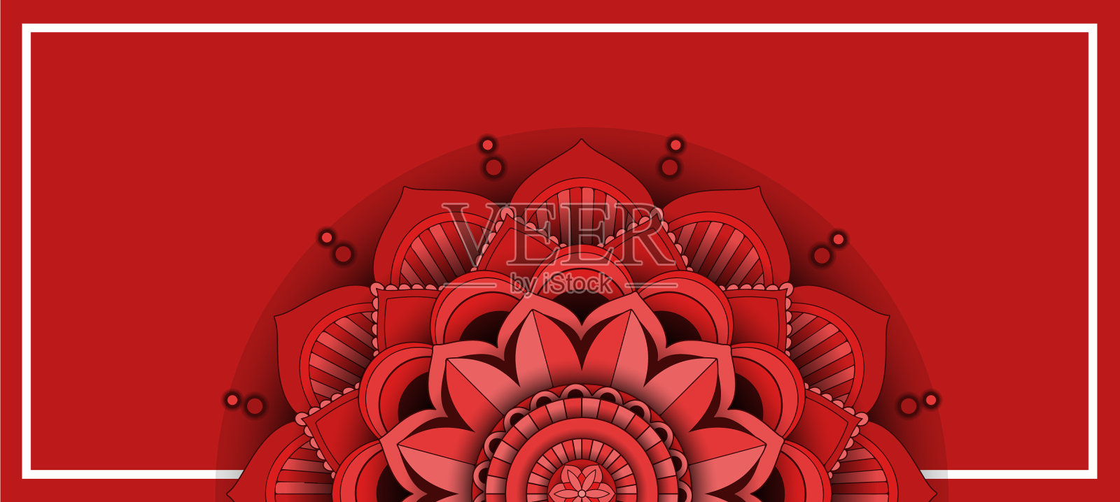 背景模板设计与曼陀罗模式插画图片素材