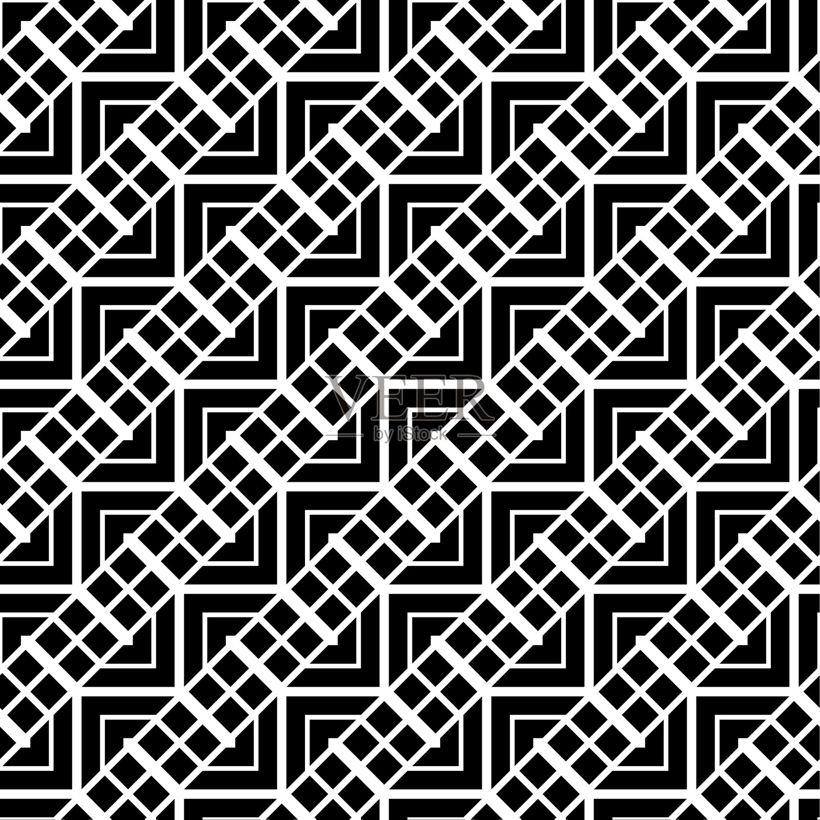 设计无缝单色网格图案插画图片素材