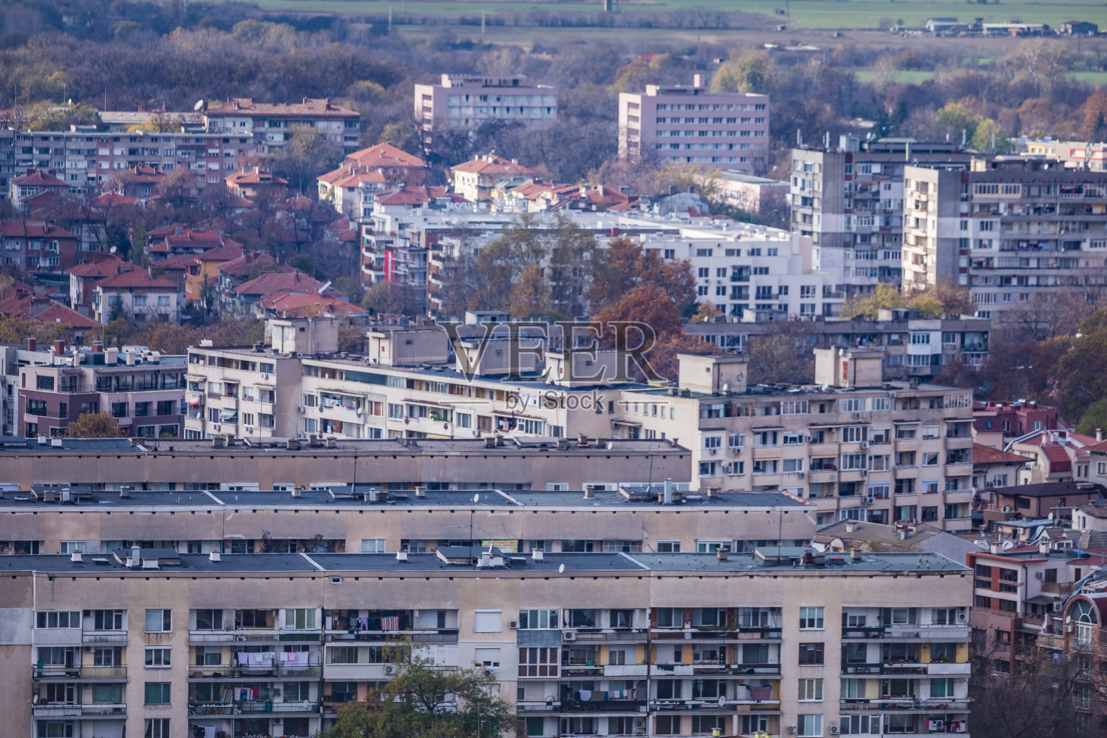 苏联时代的共产主义建筑模式——保加利亚普罗夫迪夫照片摄影图片