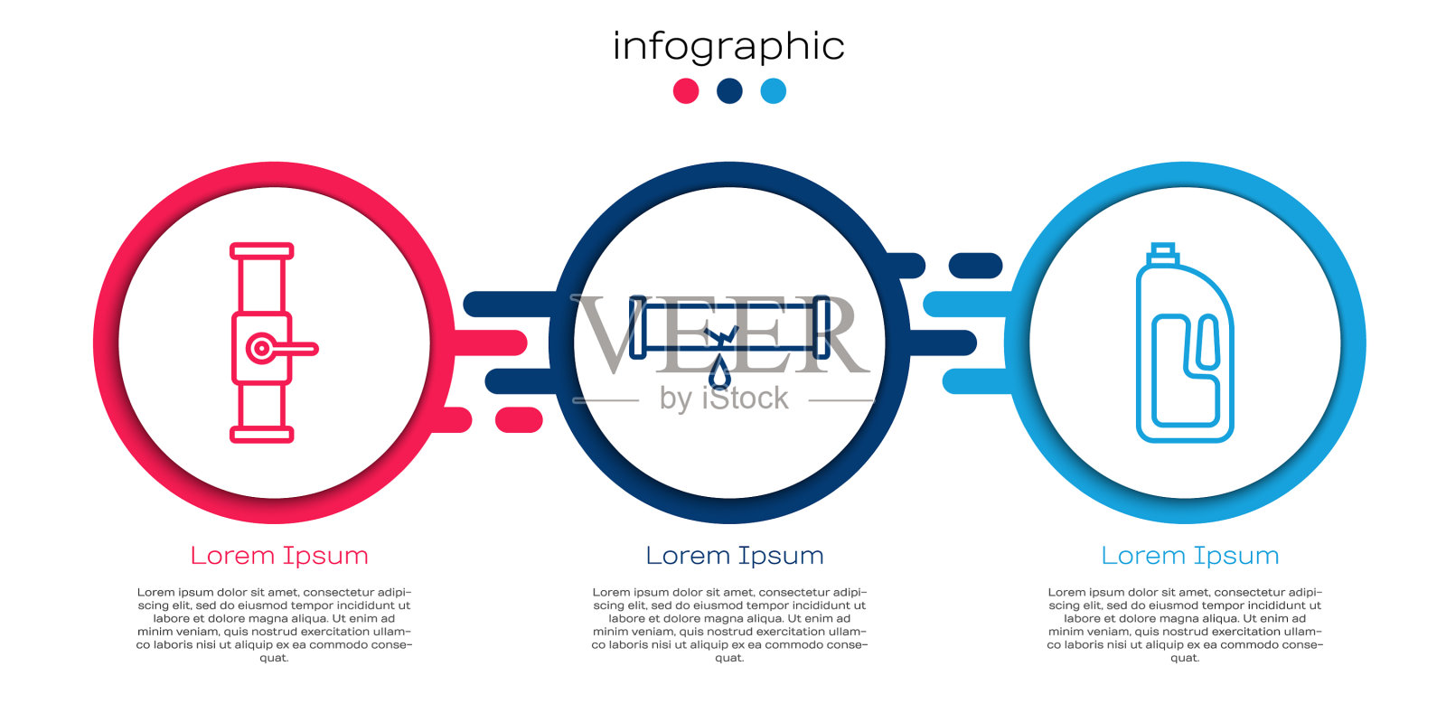 设工业管路及阀门断管插画图片素材