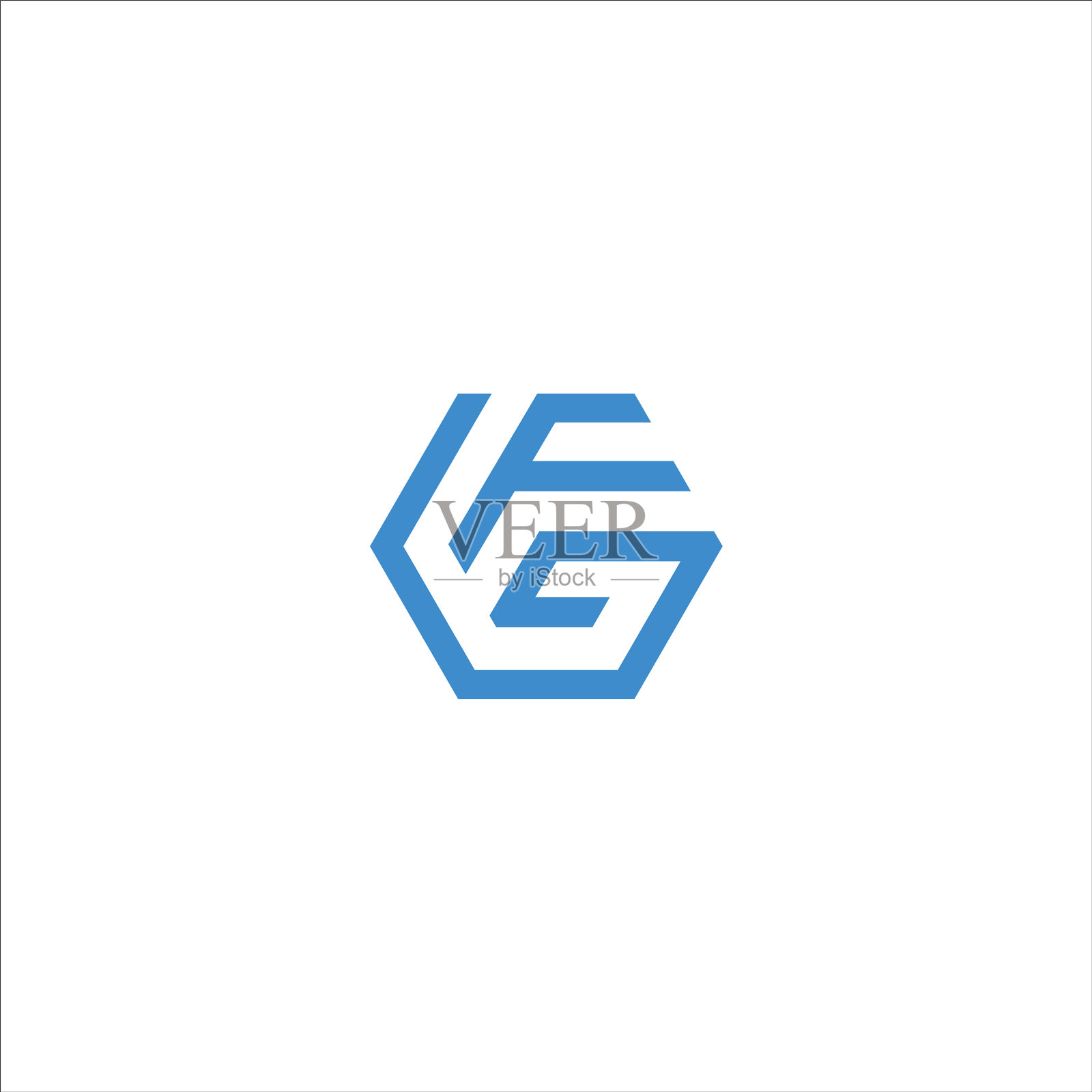 首字母fg或gf标志设计模板插画图片素材