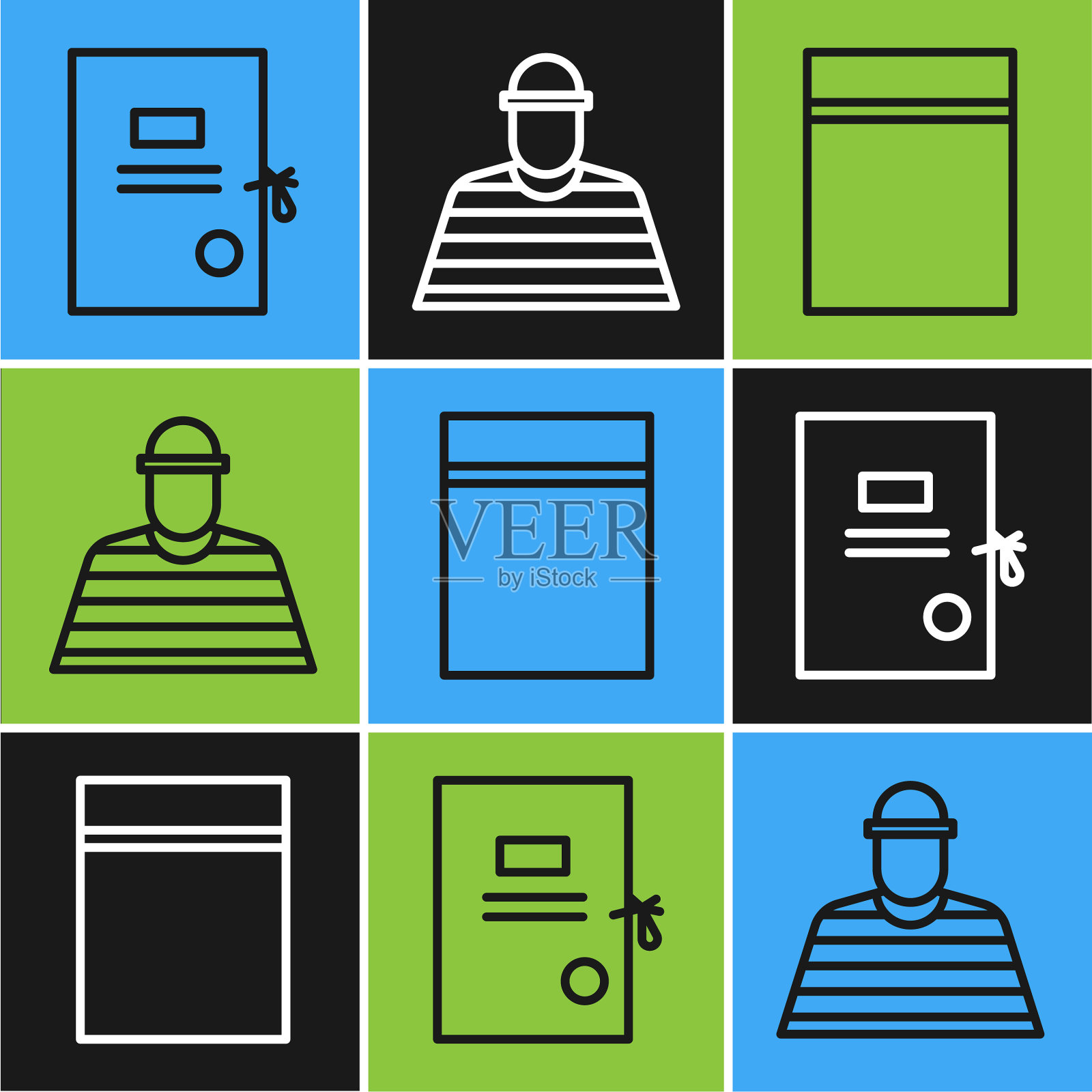 集线诉讼纸塑料袋与自封插画图片素材