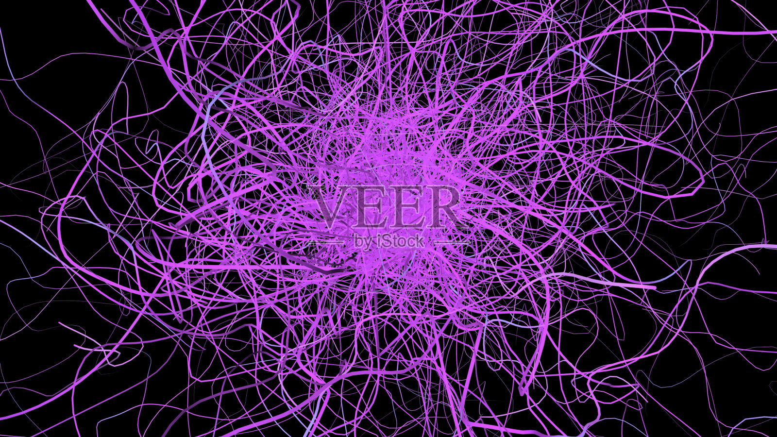 混乱的丁香触须在运动的3D。照片摄影图片