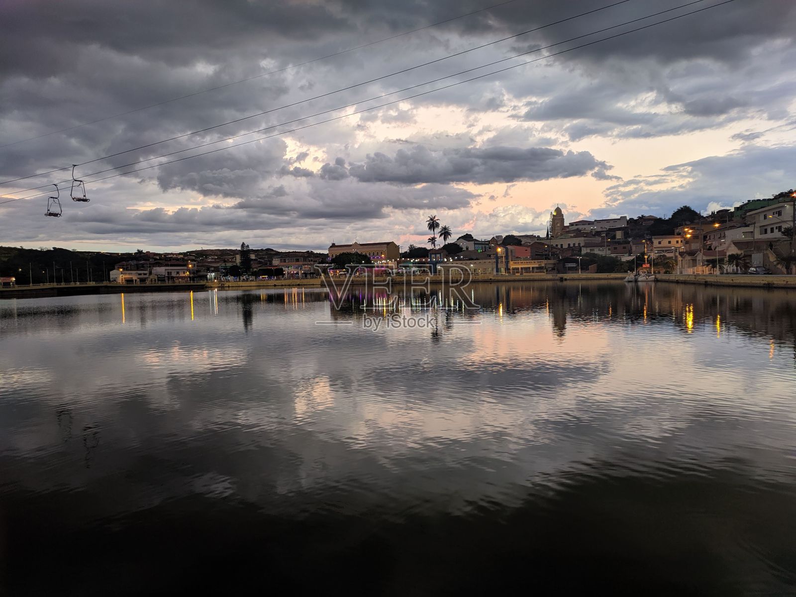 巴西城市湖照片摄影图片