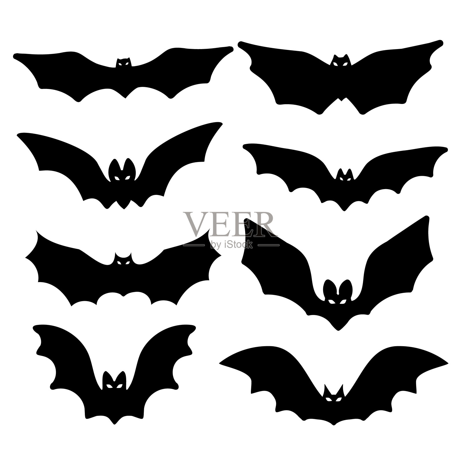 蝙蝠轮廓插画图片素材
