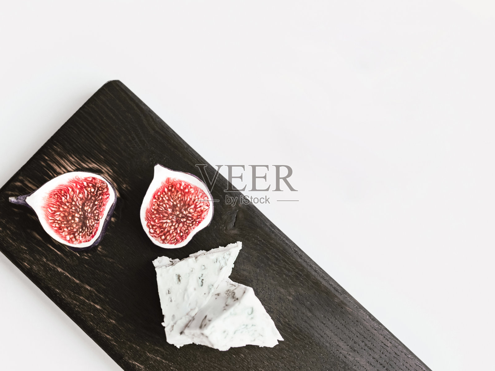 蓝奶酪俯视图照片在最小的风格照片摄影图片