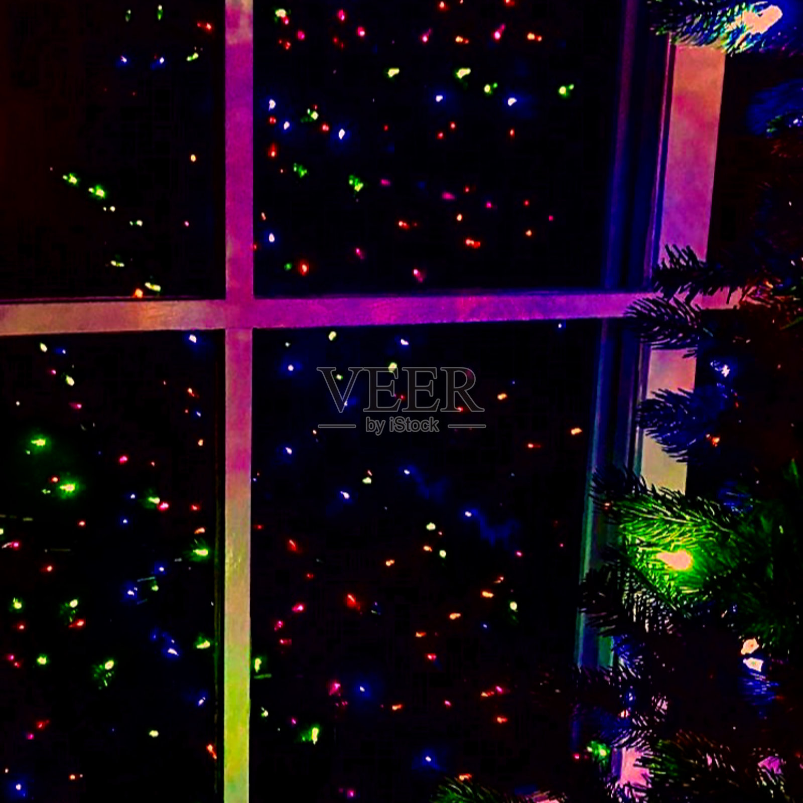 圣诞节的倒影照片摄影图片