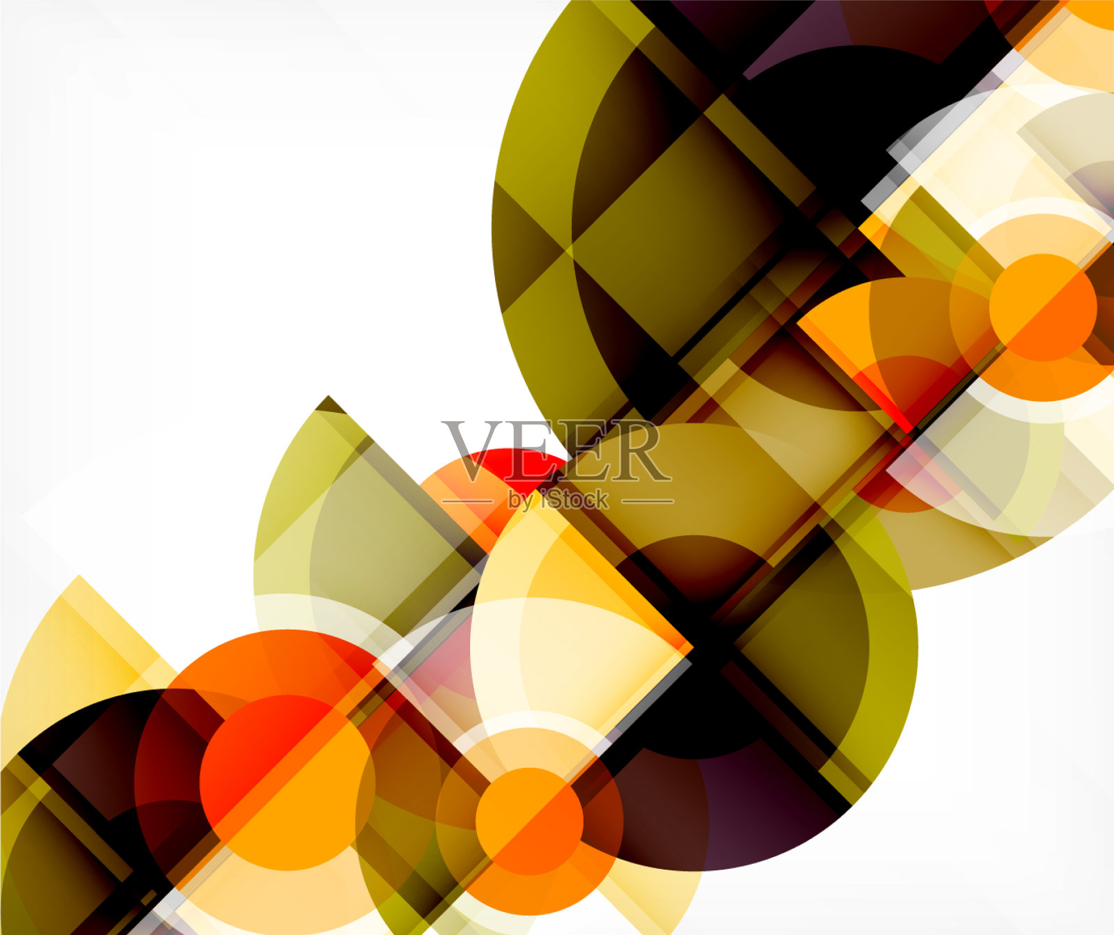 抽象背景圆和三角形设计插画图片素材