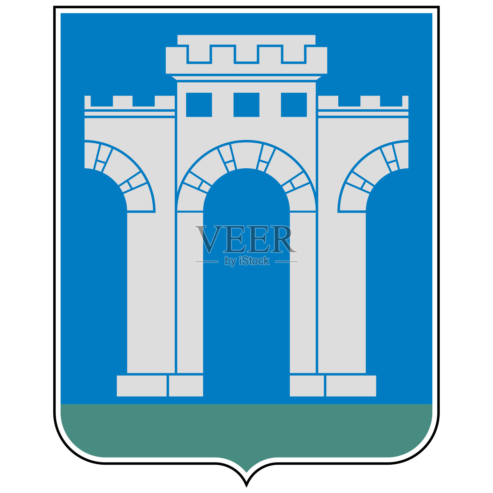 乌克兰里夫纳市的盾形纹章设计元素图片