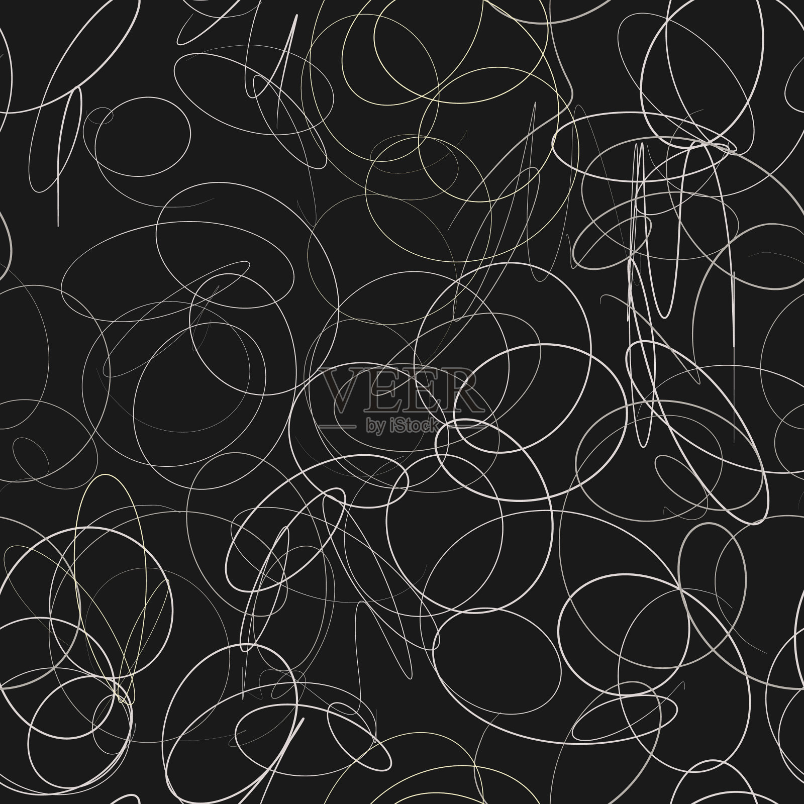 潦草墨水笔画效果无缝图案插画图片素材