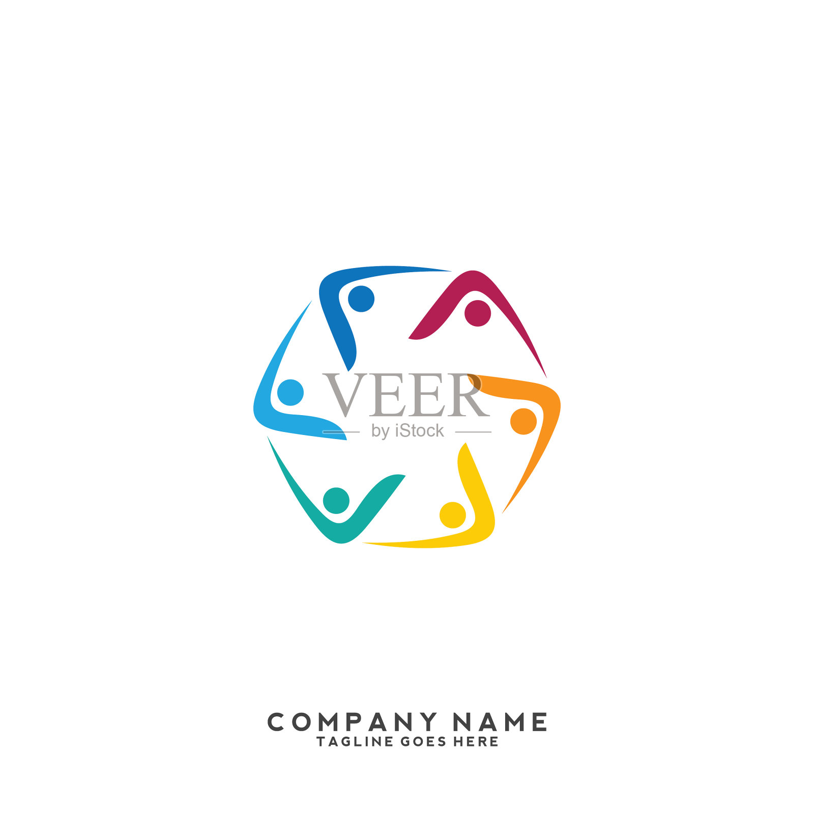 人们社区创意中心社会联系插画图片素材