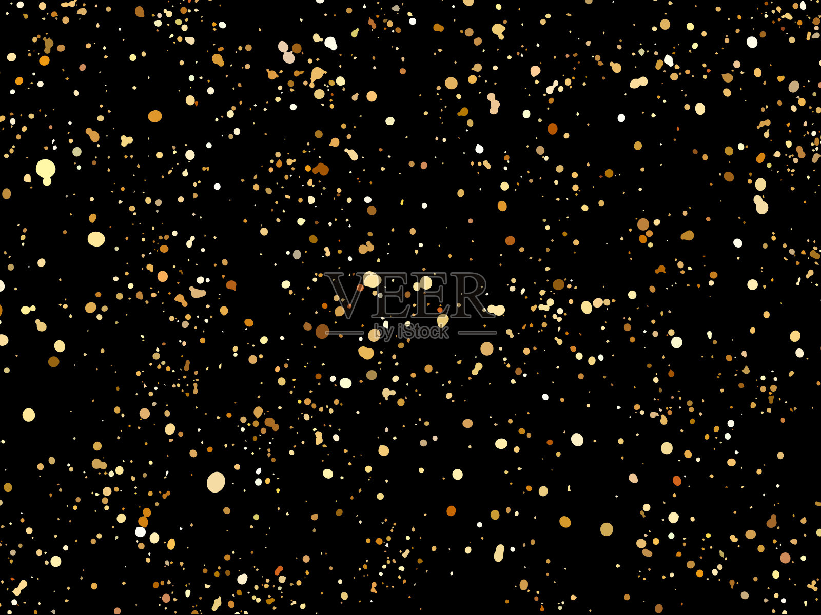 金色的墨水污浊了城市背景。结构向量。灰尘覆盖着遇险颗粒。金色油漆飞溅，肮脏，你的设计海报。插画图片素材