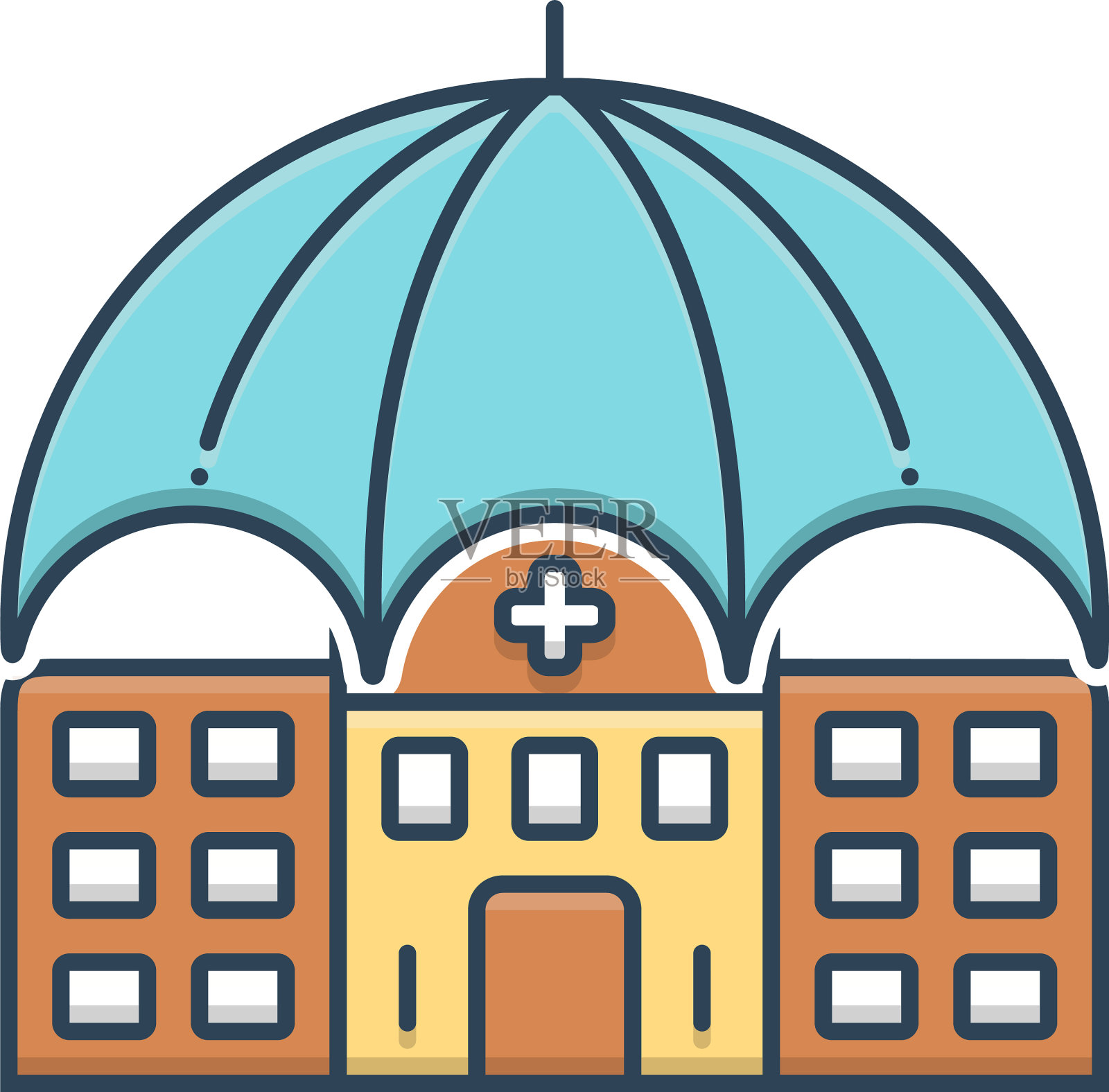 医院保险插画图片素材