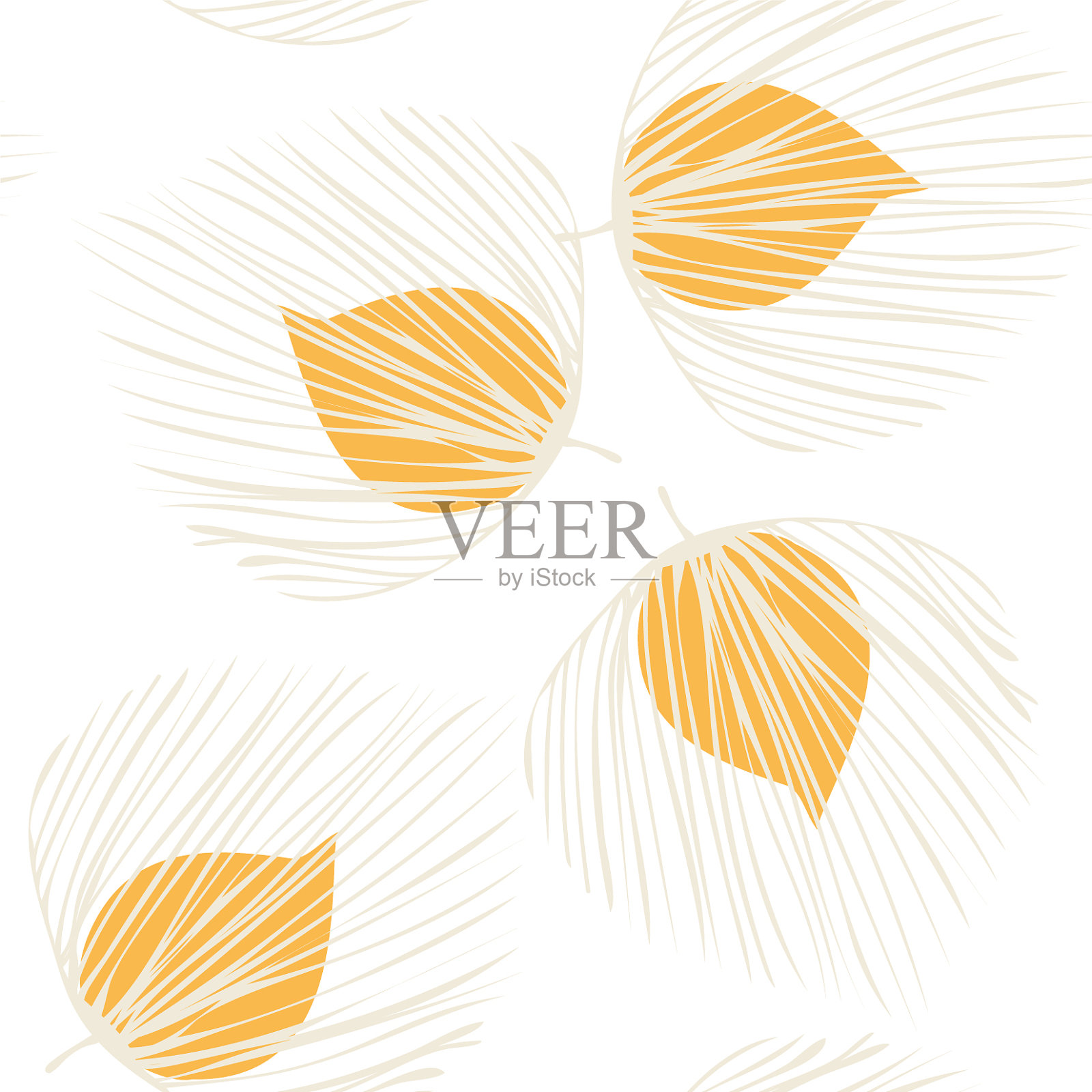 橙色棕织无缝图案插画图片素材