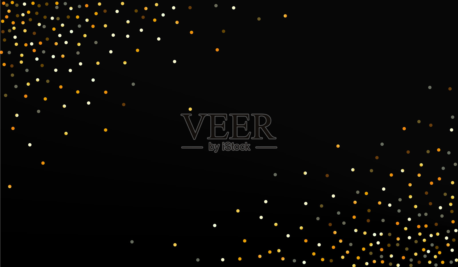 金雨艺术黑色背景明亮圆插画图片素材