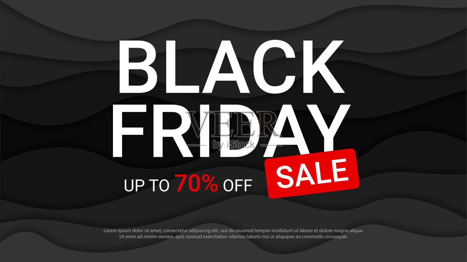 黑色星期五横幅设计推广模板，矢量插图设计模板素材