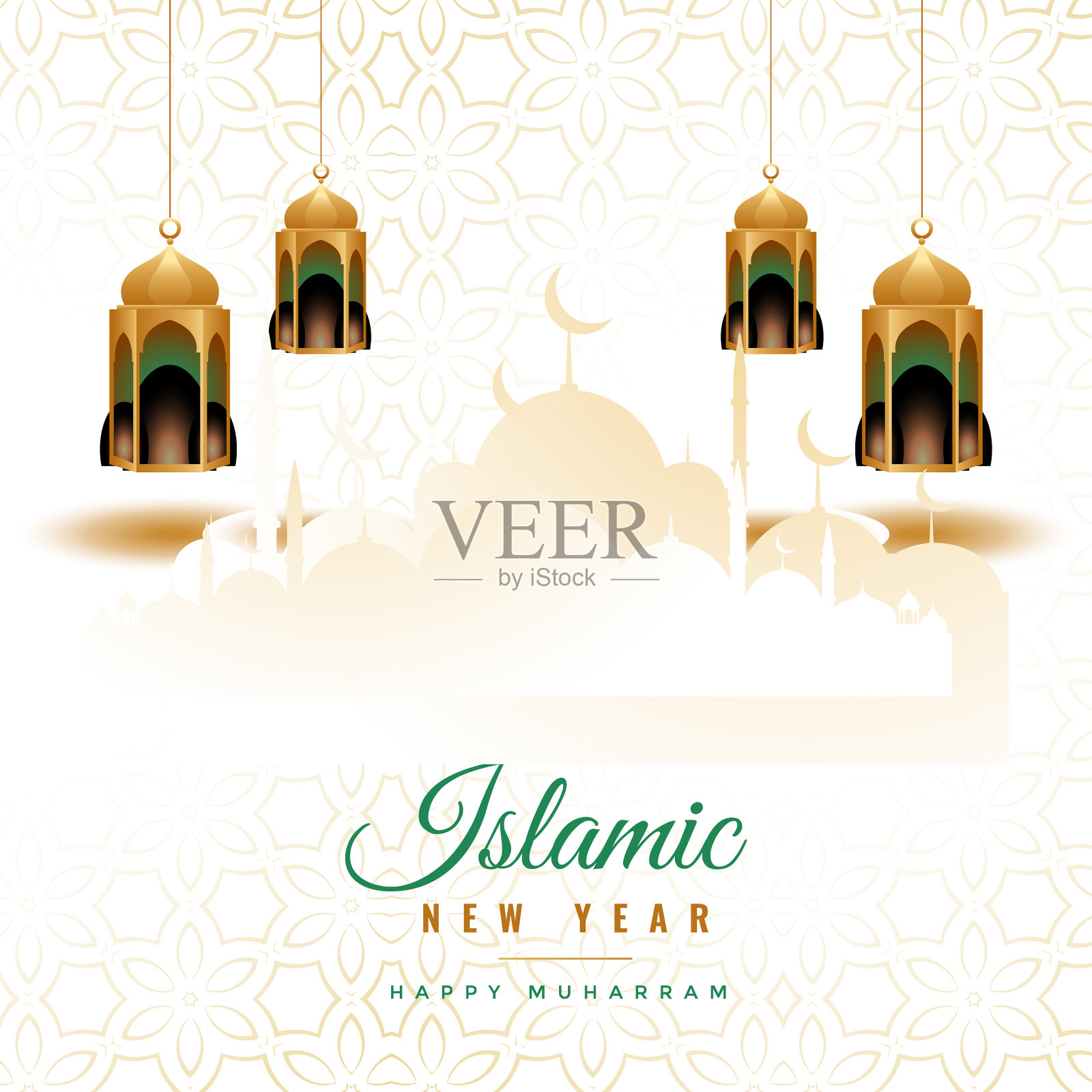 美丽的城市风光插画图片素材