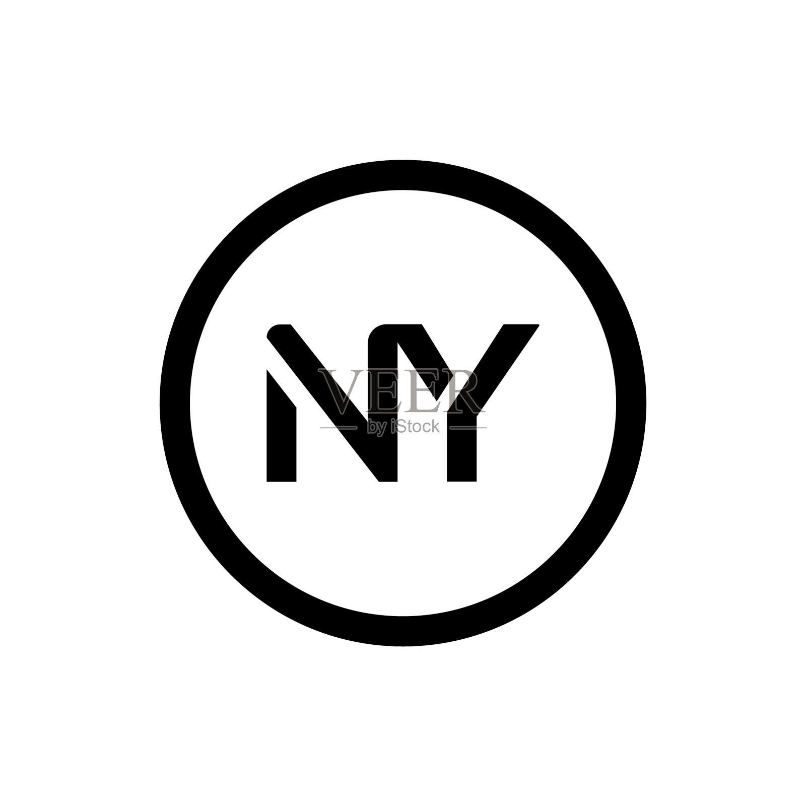 首字母ny标志设计模板创意设计元素图片