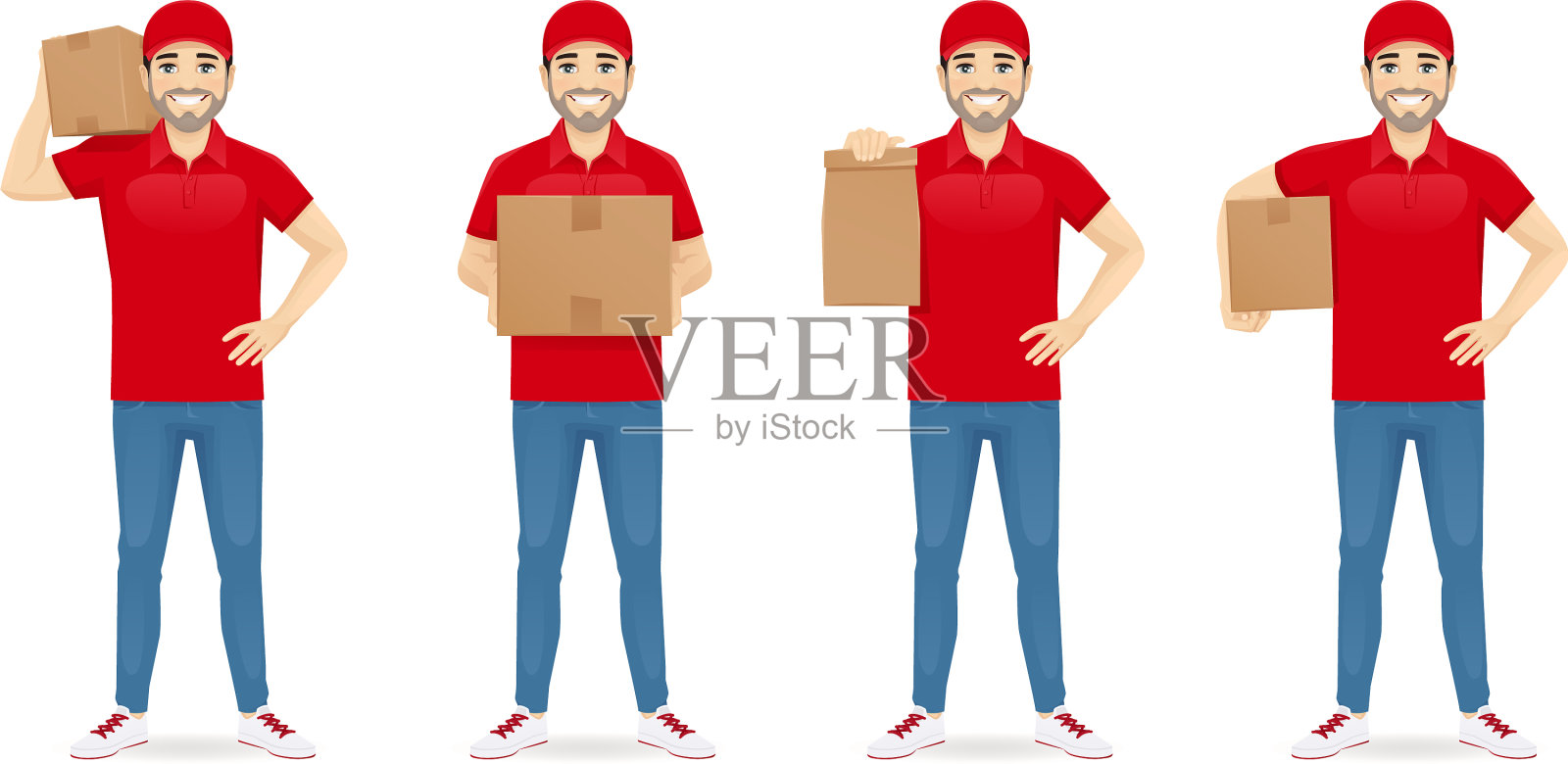 送货员插画图片素材