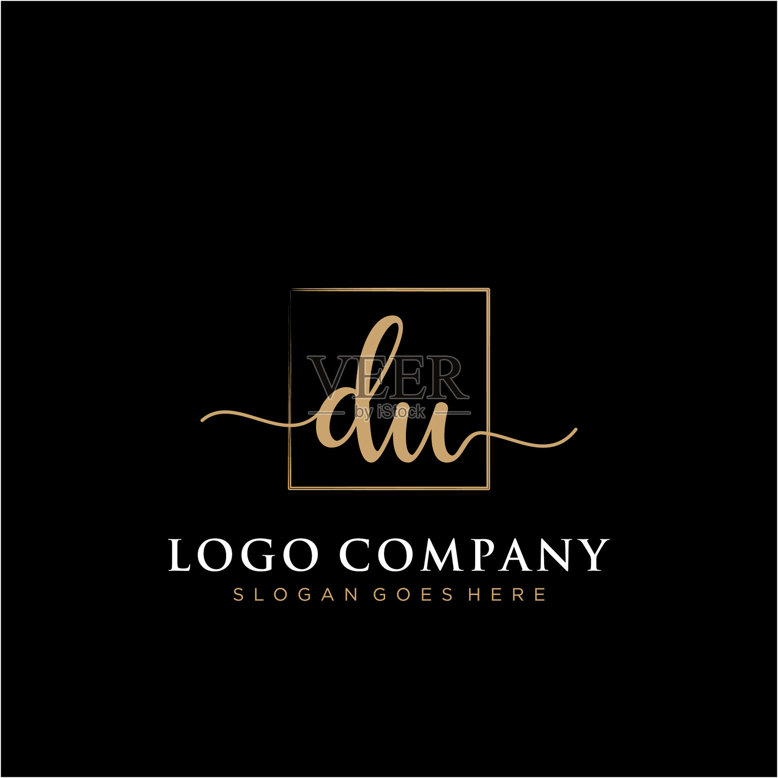 杜最初用矩形手写标识插画图片素材