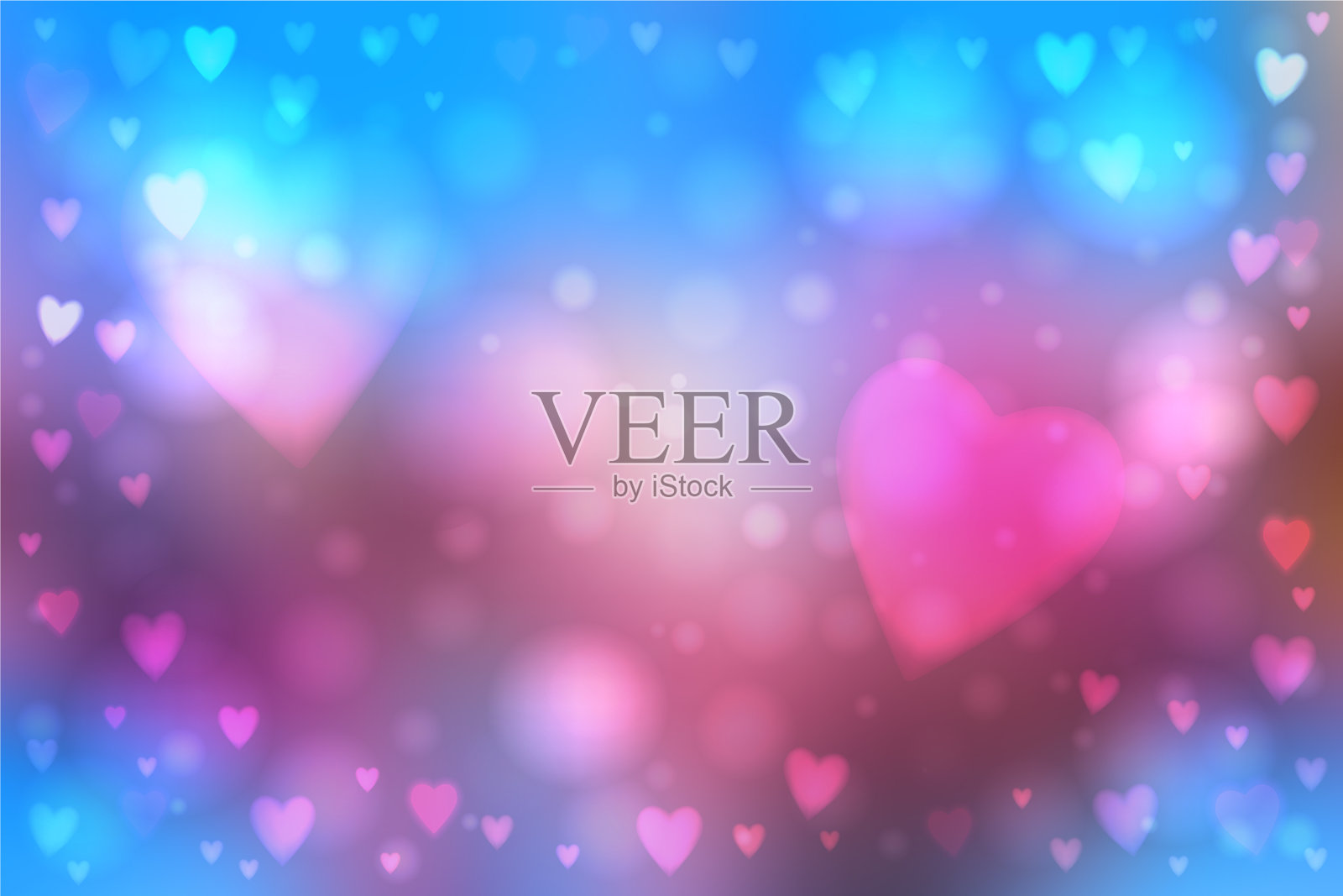 抽象的心灯背景插画图片素材