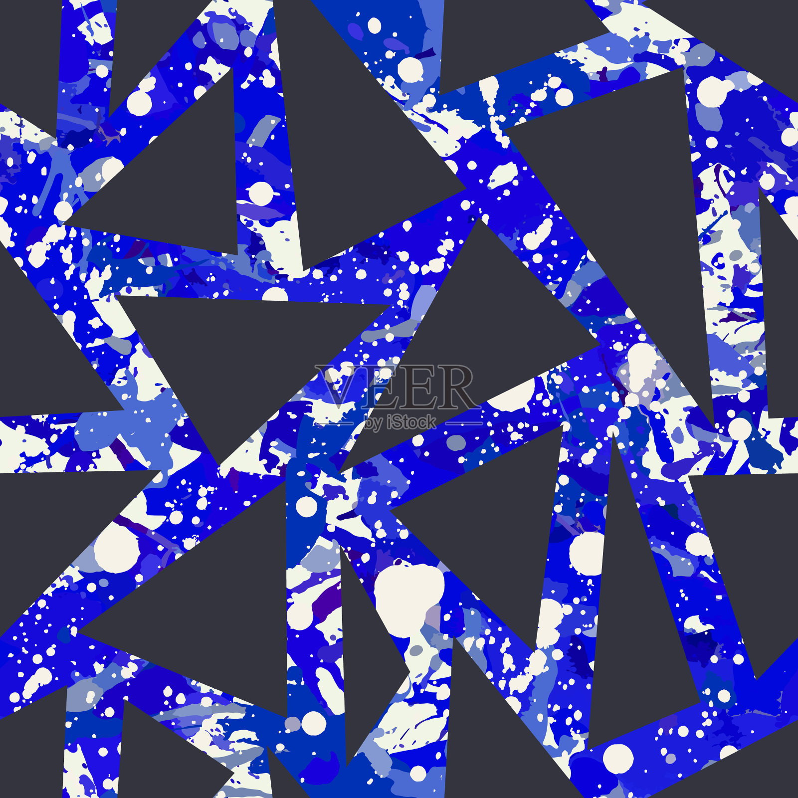 时髦的抽象色彩描绘出无缝的图案插画图片素材