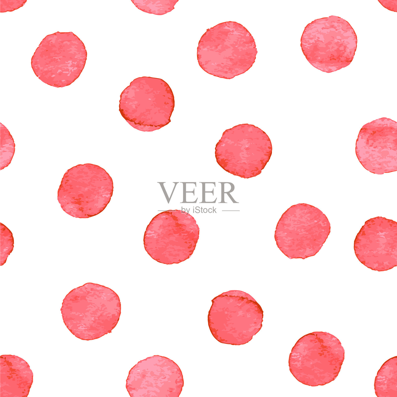 无缝水彩圆点图案插画图片素材