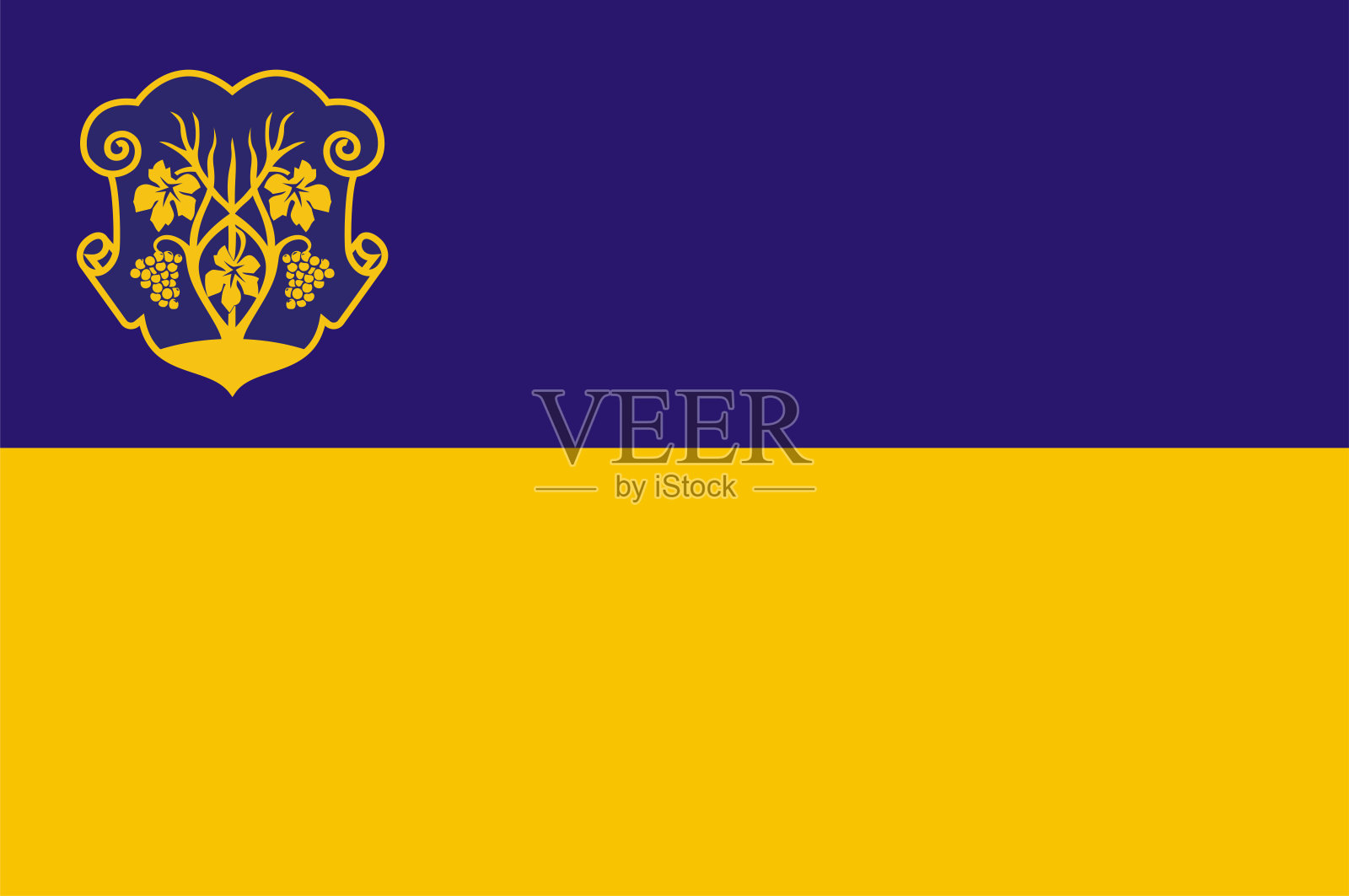 乌克兰乌日戈罗德旗插画图片素材