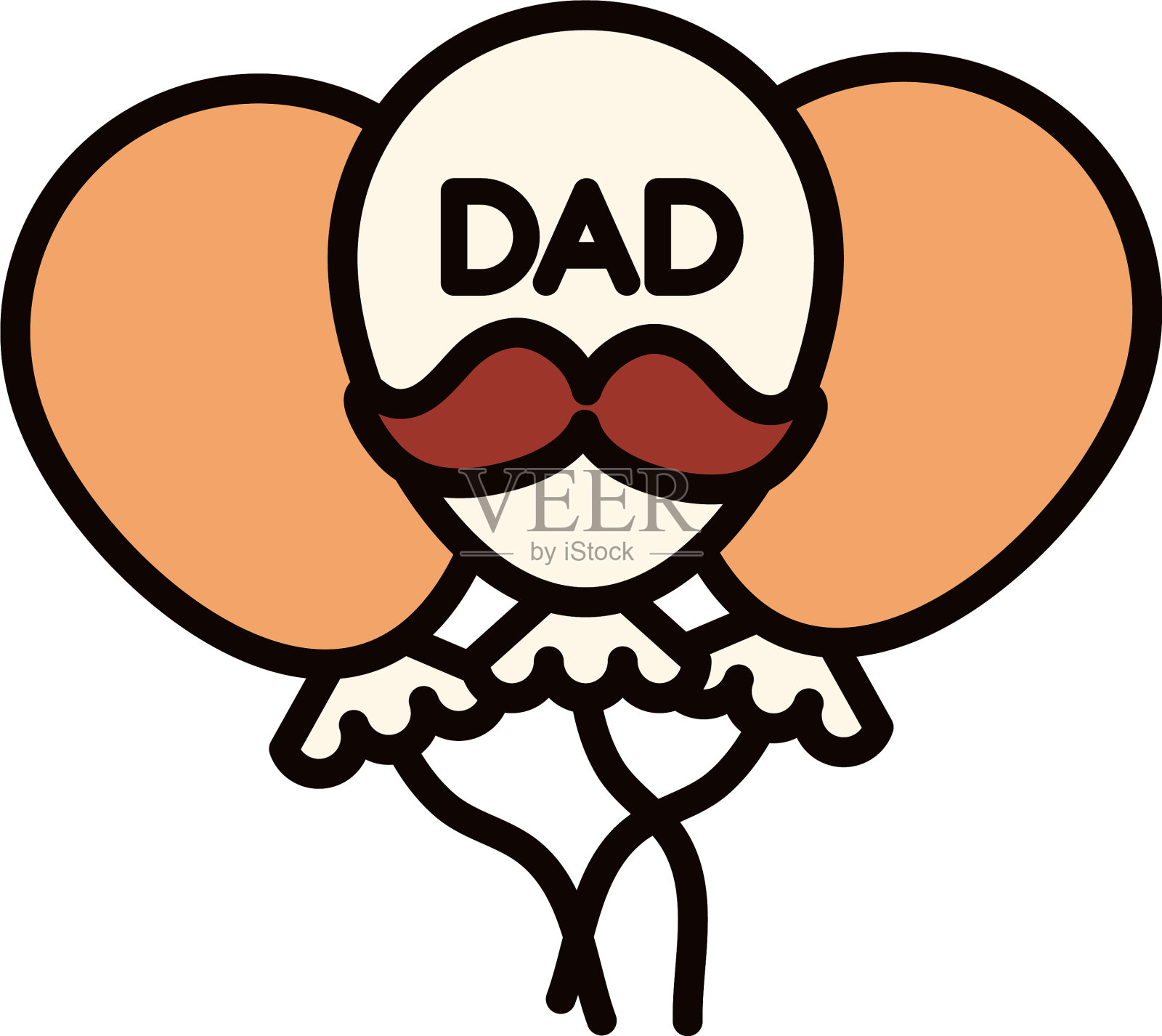 父亲节装饰气球派对快乐设计元素图片