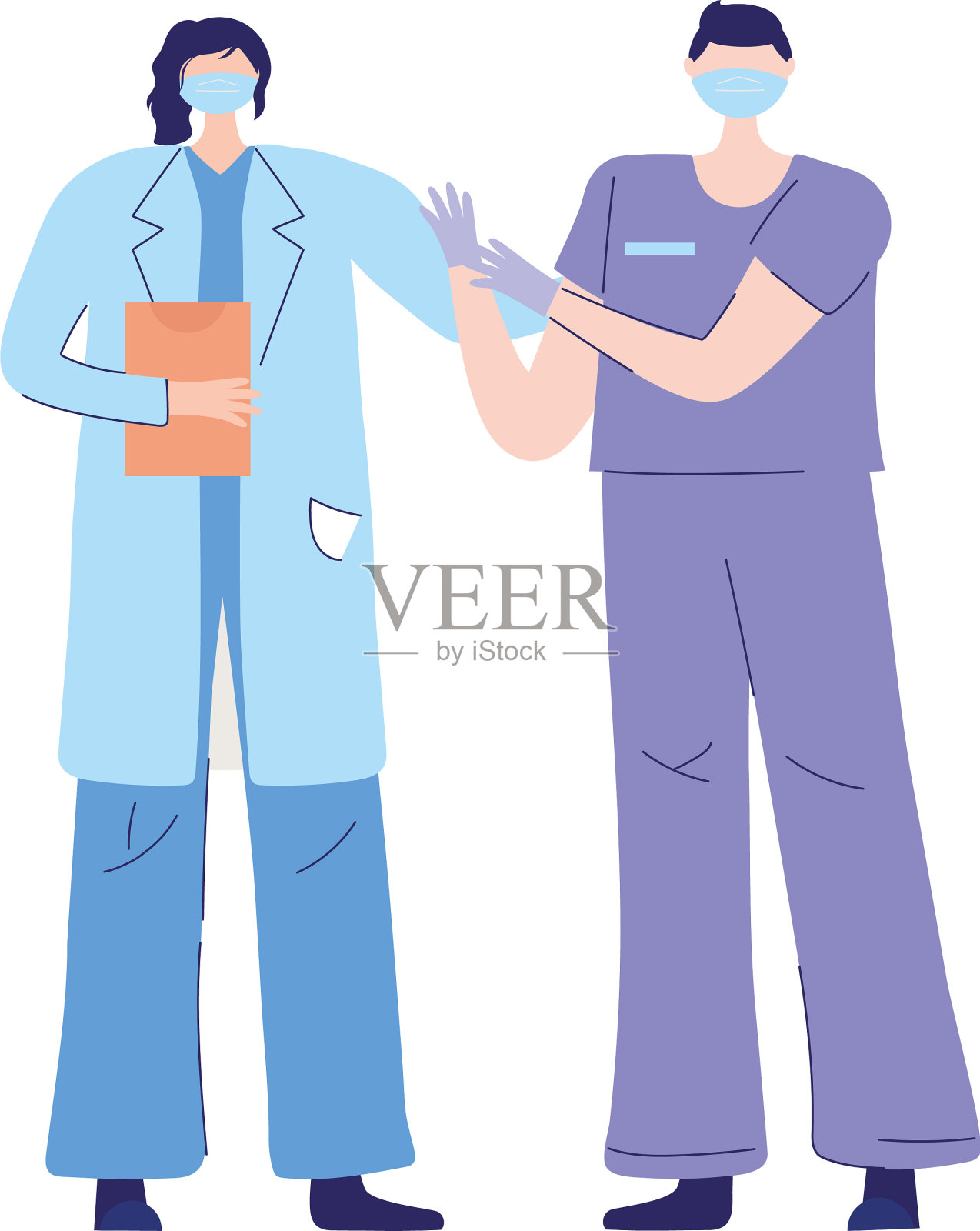 感谢医生护士女医生和护士设计元素图片