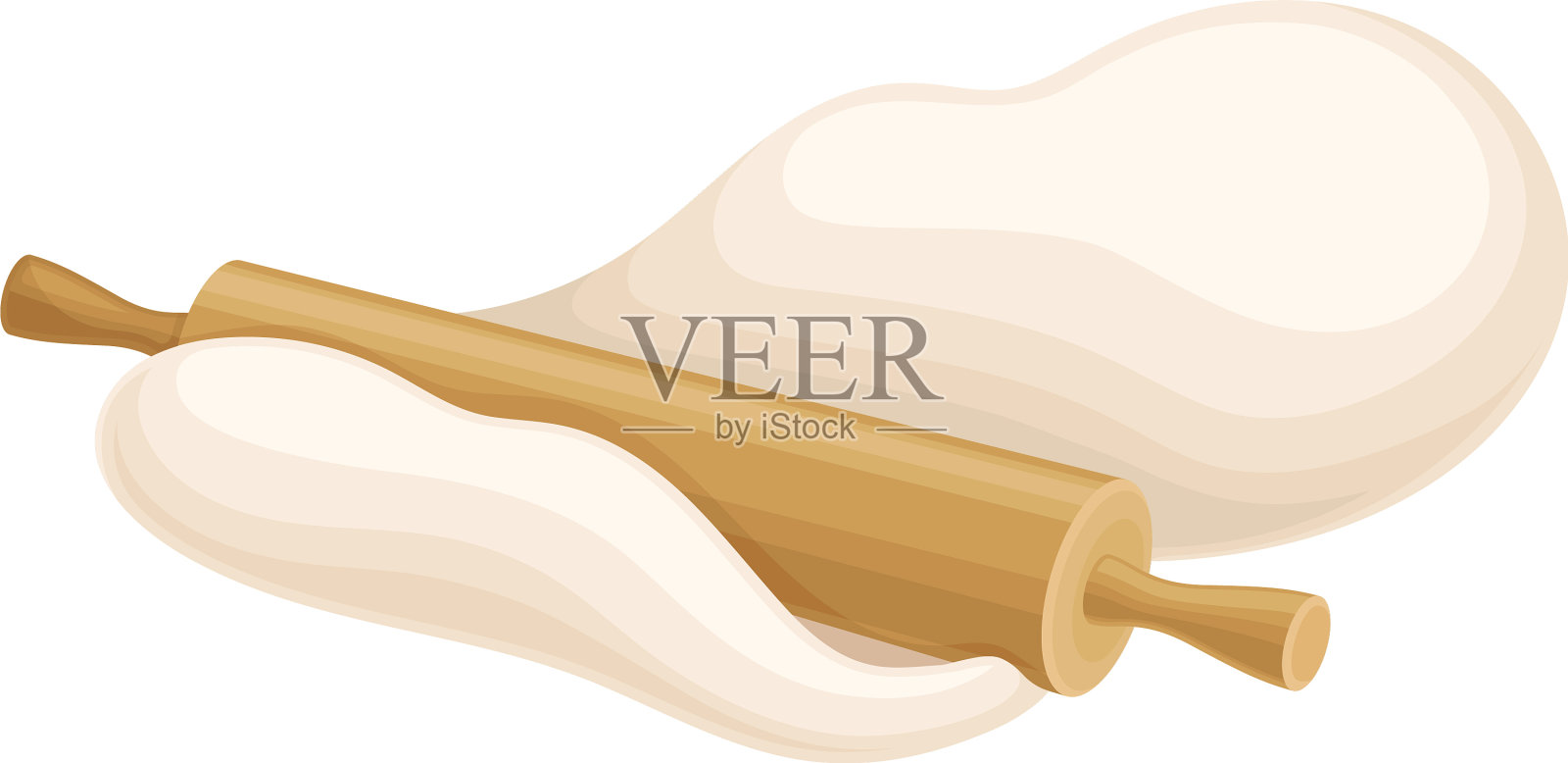 擀面，做面包用的糕点插画图片素材