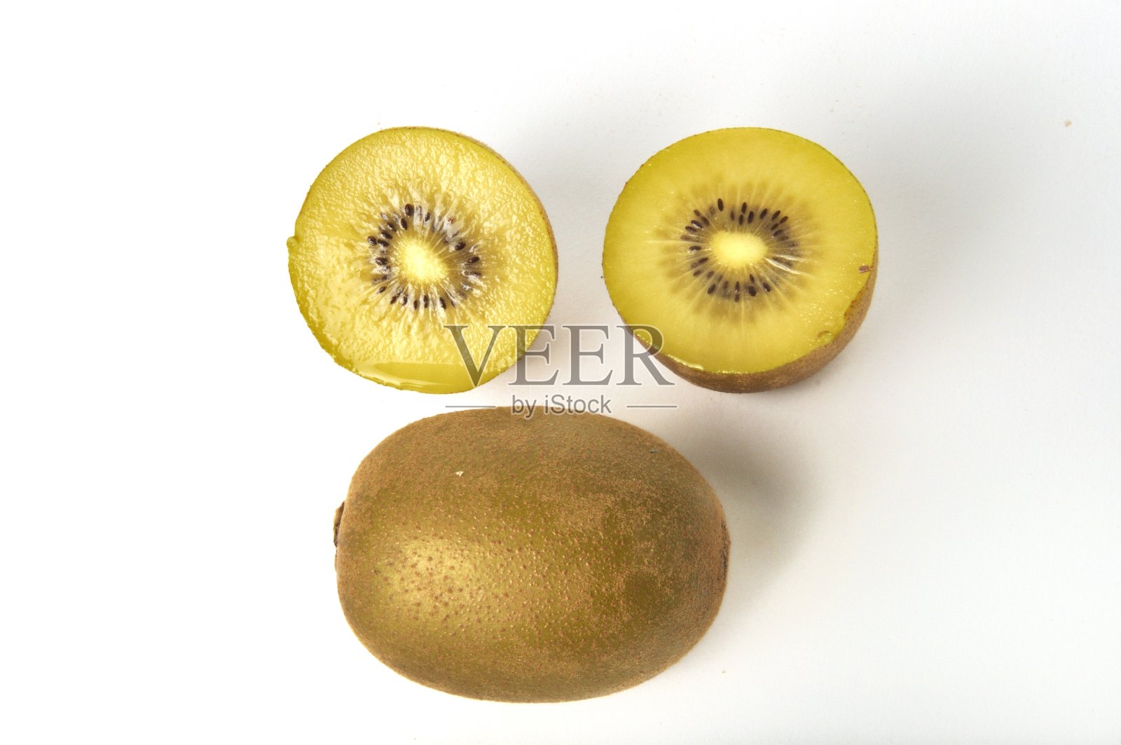 白色背景上的几维金照片摄影图片