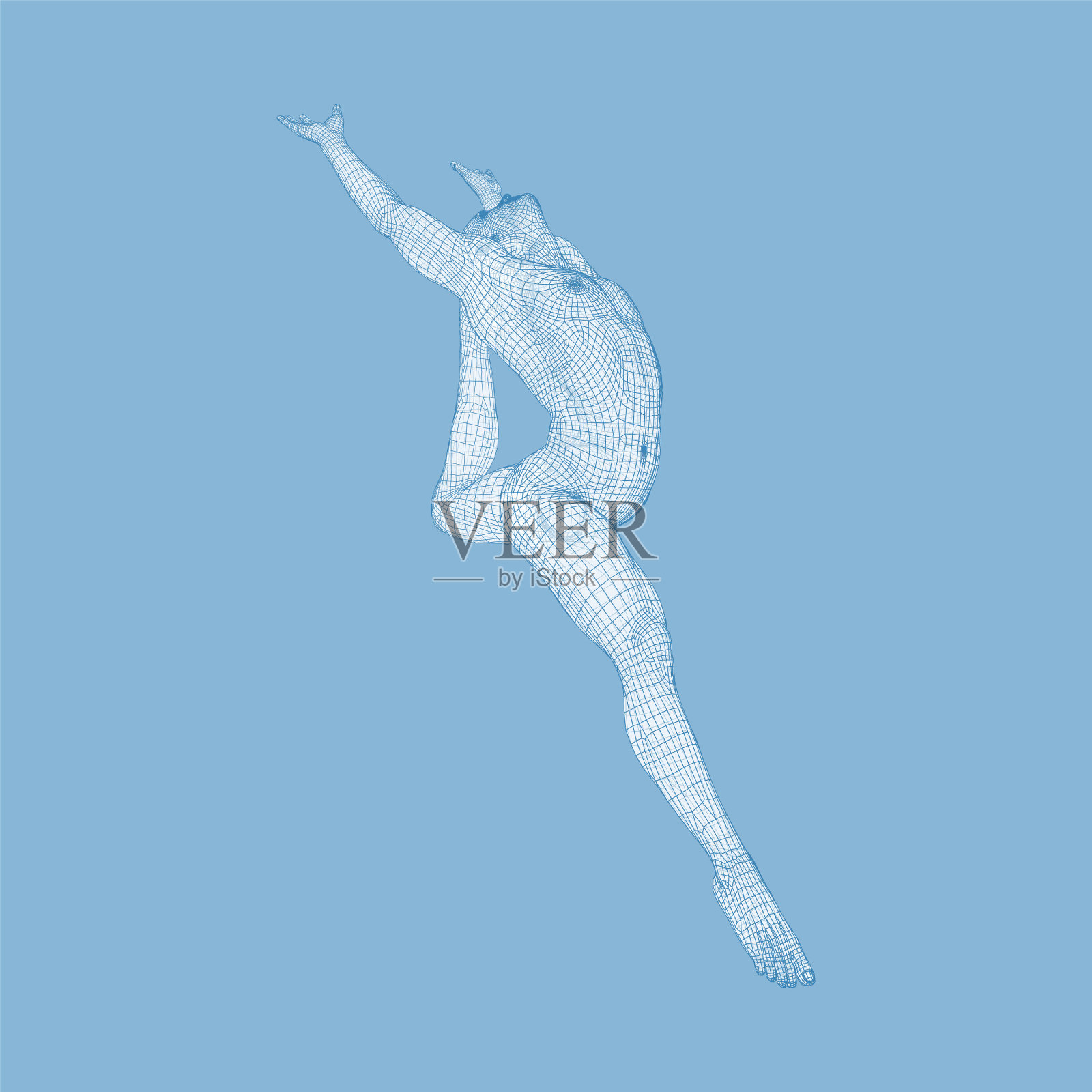 体操3d人体模型体操活动插画图片素材