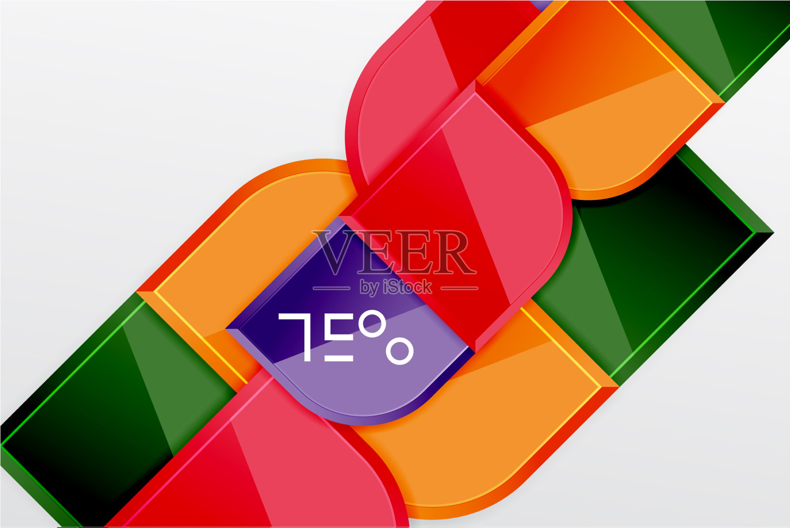 光滑的玻璃方块与圆形元素几何插画图片素材