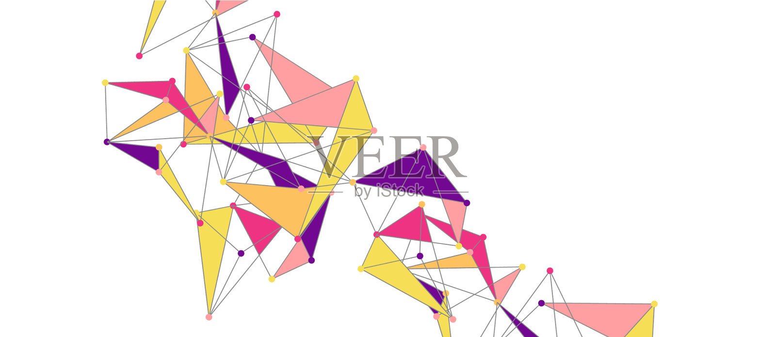 线点连接三角技术设计元素图片