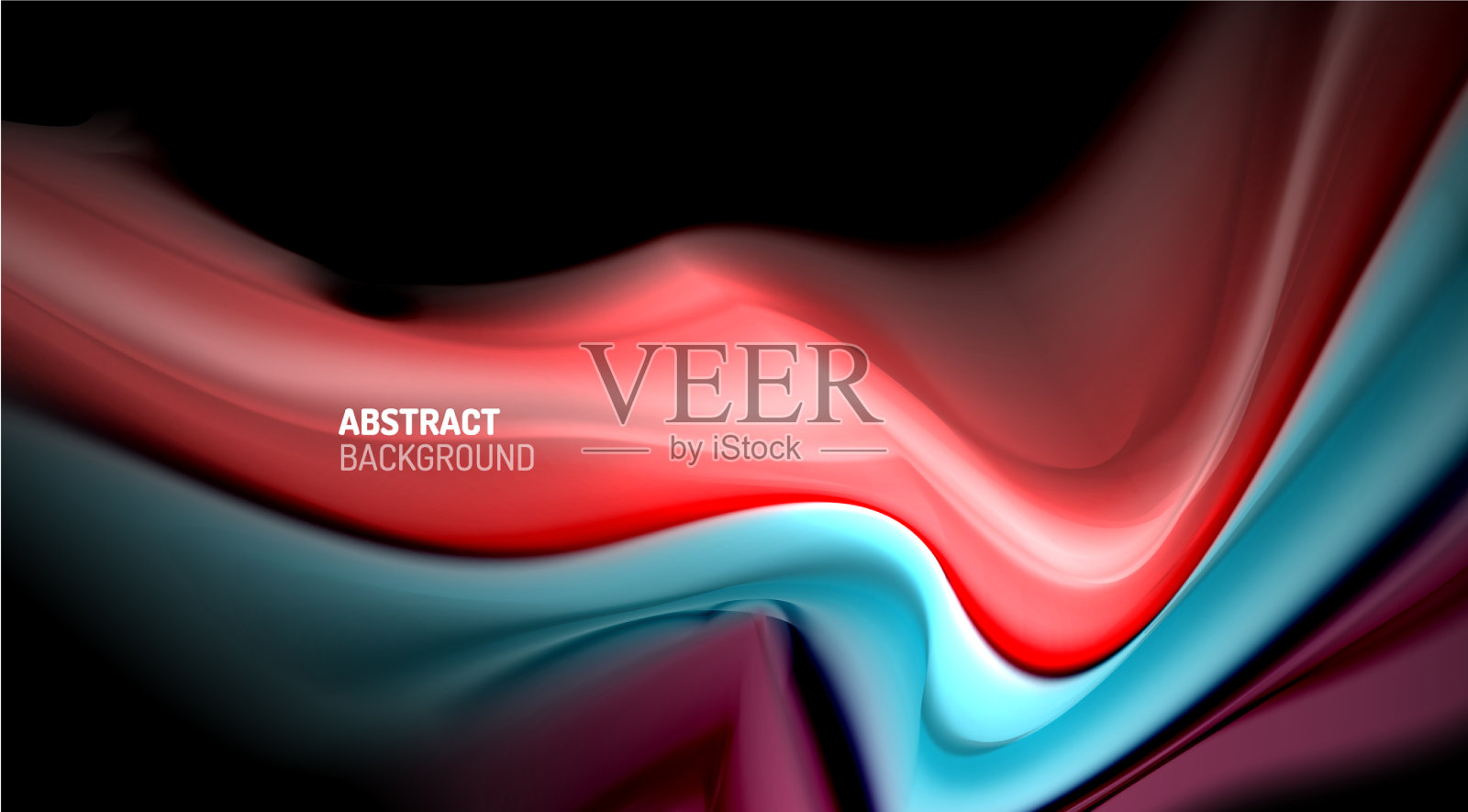 液体颜色在黑色背景上的液体梯度插画图片素材