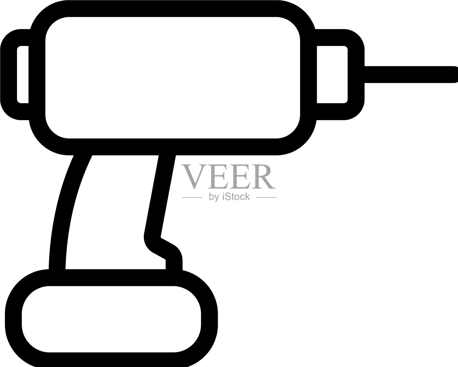 钻螺丝刀图标轮廓图标素材