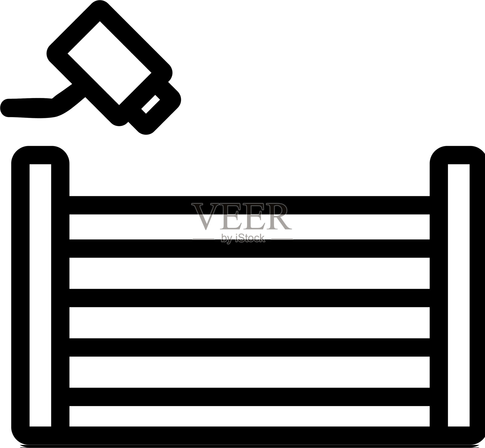 视频观察摇篮图标轮廓图标素材