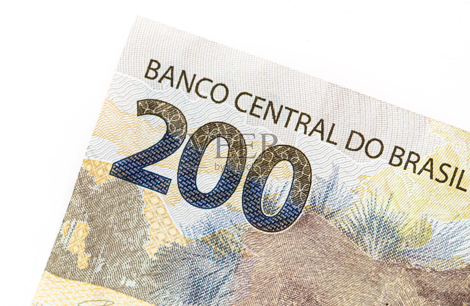 巴西货币。钱，钱，巴西，200雷亚尔。照片摄影图片