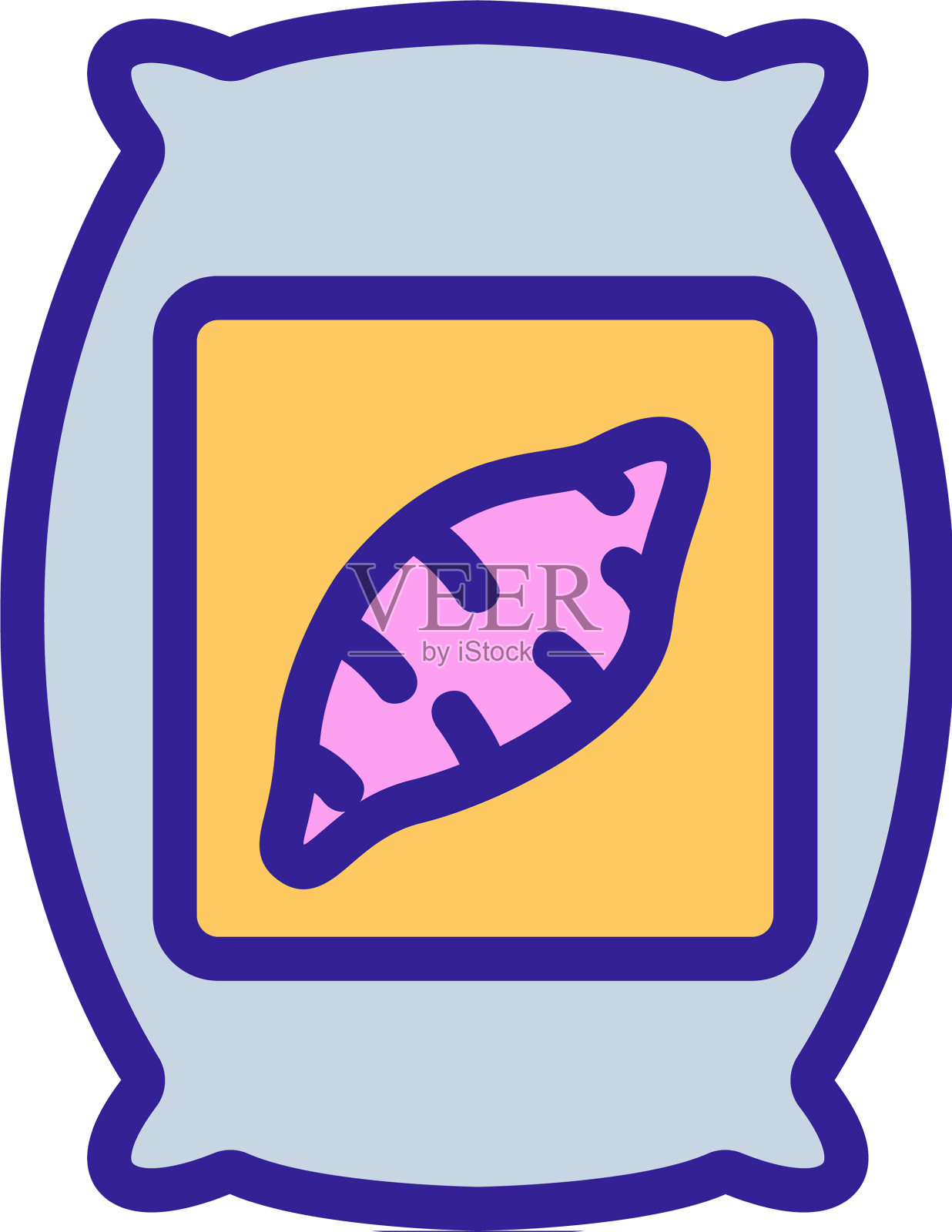 袋装红薯图标轮廓设计元素图片