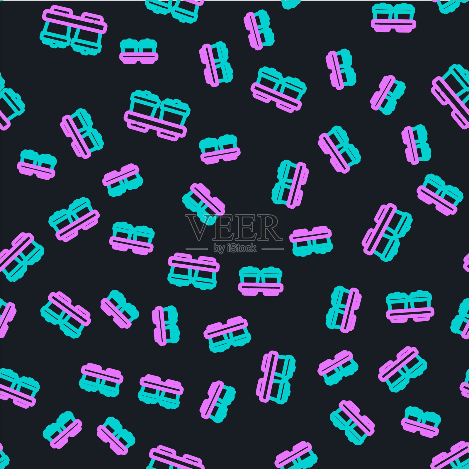 线咖啡杯去图标隔离无缝插画图片素材