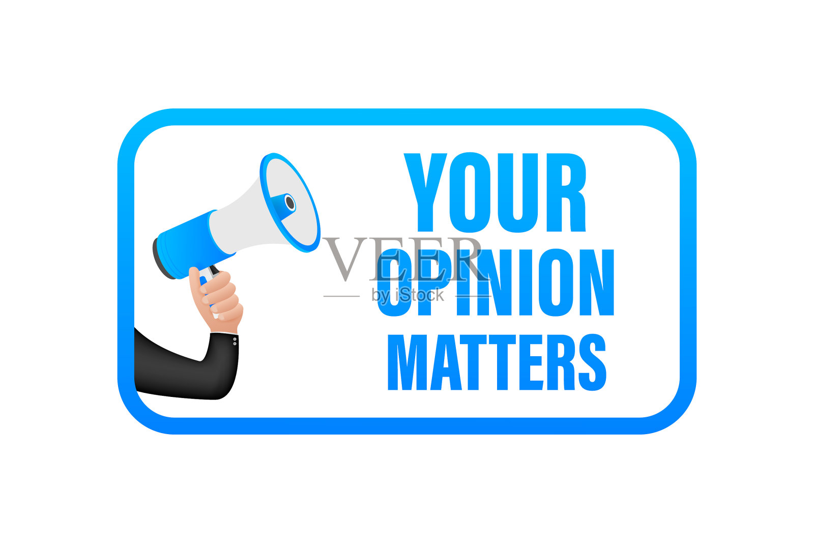 手持扩音器表达你的观点很重要插画图片素材
